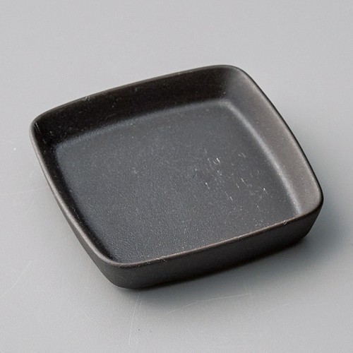 42431-081 ブラック四角切立小皿|業務用食器カタログ陶里30号