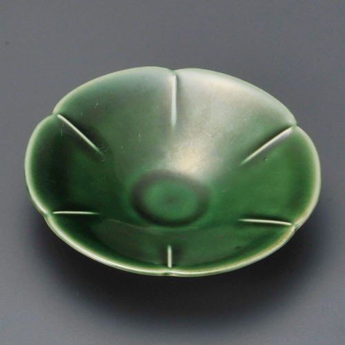 42502-471 織部輪花反平皿|業務用食器カタログ陶里30号