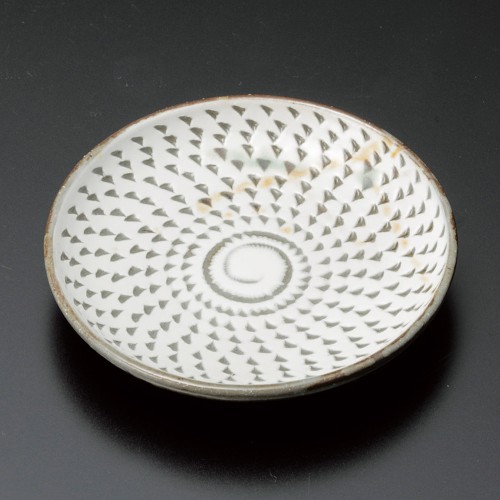 42518-461 手彫り(飛びカンナ)3.8小皿|業務用食器カタログ陶里30号
