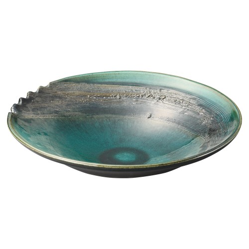43606-431 緑釉11.0皿鉢|業務用食器カタログ陶里30号