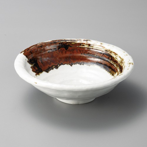 44903-101 白茶刷毛たわみ鉢(大)|業務用食器カタログ陶里30号