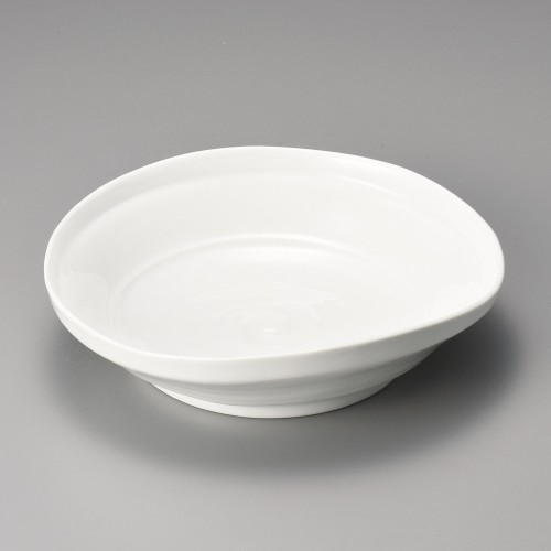45603-461 白釉 たわみ8.0鉢|業務用食器カタログ陶里30号