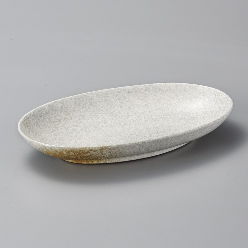 46825-321 岩白吹楕円深皿|業務用食器カタログ陶里30号