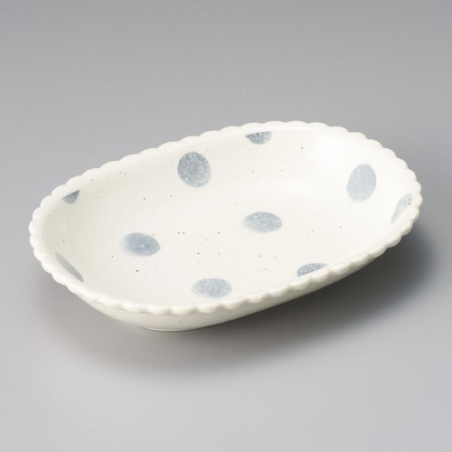 46909-161 あわあわ23㎝楕円盛鉢|業務用食器カタログ陶里30号