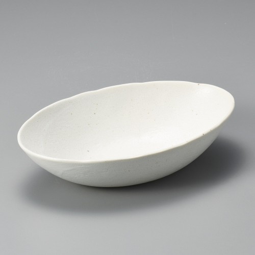 47105-511 粉引砂目楕円鉢(中)|業務用食器カタログ陶里30号