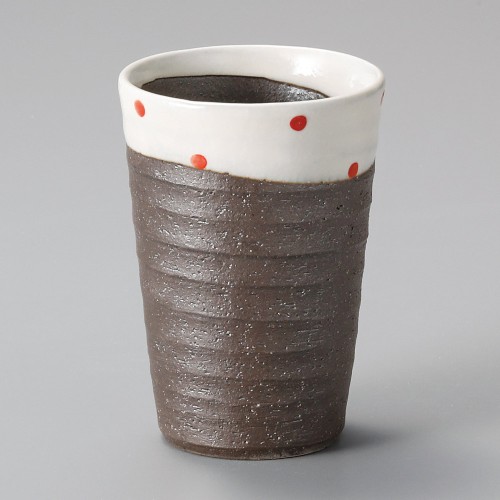49918-631 雪化粧水玉フリーカップ(赤)|業務用食器カタログ陶里30号