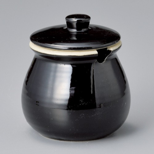 53216-101 黒釉ソース入(小)|業務用食器カタログ陶里30号