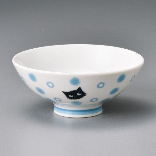 65140-121 青水玉ねこ茶碗|業務用食器カタログ陶里30号