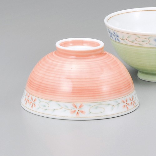 65233-331 きらめき聖花ピンク中平茶碗|業務用食器カタログ陶里30号