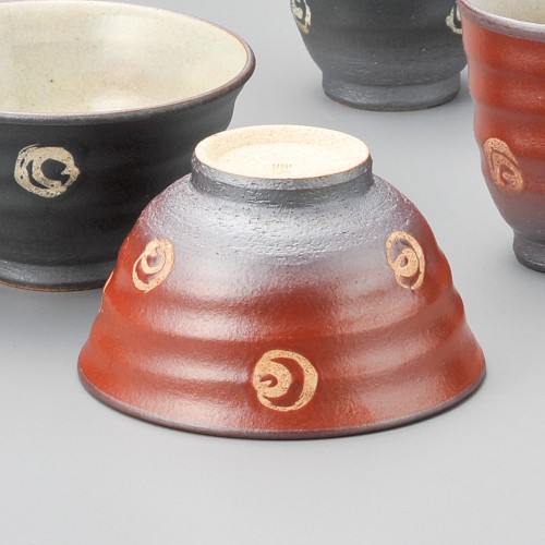 66022-341 吹丸茶碗(赤)|業務用食器カタログ陶里30号