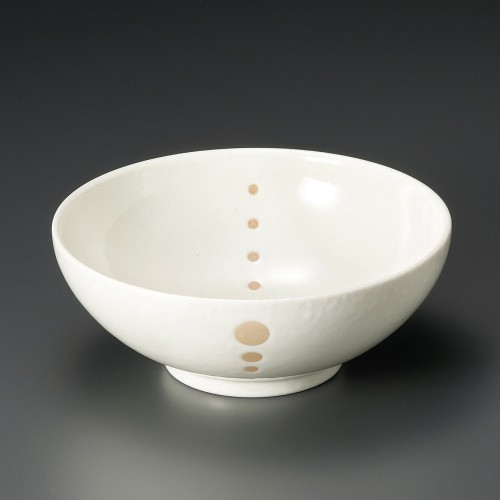 66413-491 ドット麺鉢(白)|業務用食器カタログ陶里30号