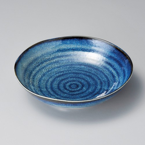 66608-201 藍白霧麺皿|業務用食器カタログ陶里30号