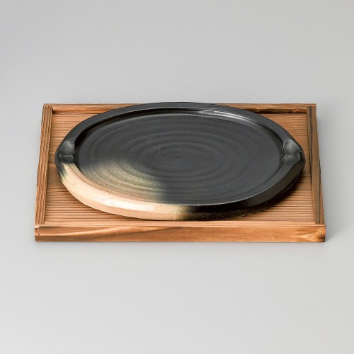 69825-711 耐熱(手造り)ステーキ陶板(大)|業務用食器カタログ陶里30号