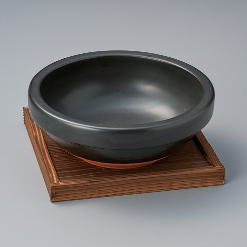 69901-711 ビビンバ鍋(黒)|業務用食器カタログ陶里30号