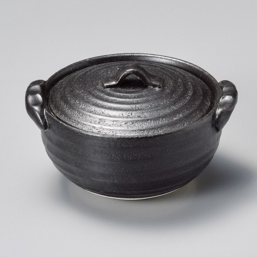70018-461 黒釉4.0土鍋(深)|業務用食器カタログ陶里30号