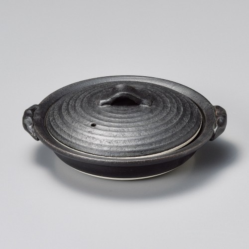 70019-461 黒釉5.5浅土鍋|業務用食器カタログ陶里30号