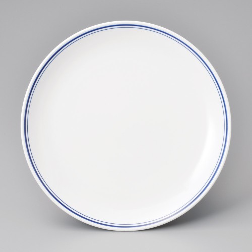 82508-111 ブルーラインメタ12吋丸皿|業務用食器カタログ陶里30号