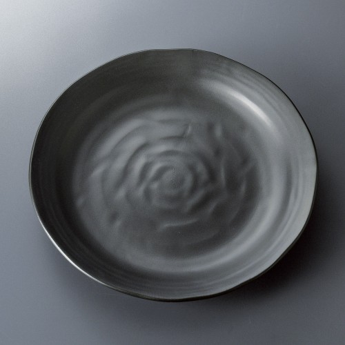 82715-511 黒マット8.0皿|業務用食器カタログ陶里30号