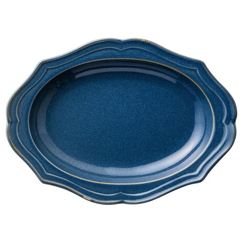 83012-251 ヘルシンキブルーナマコ 17㎝楕円皿|業務用食器カタログ陶里30号