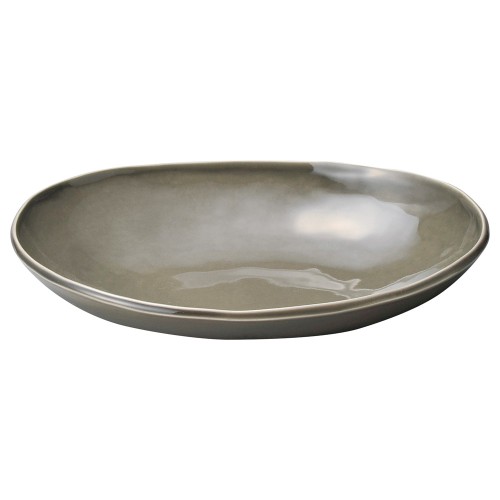 86709-081 カフェズ グレーいっぷく楕円鉢M|業務用食器カタログ陶里30号