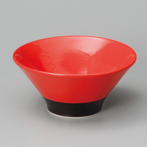 A0915-011 赤釉ハマ黒6.5麺鉢|業務用食器カタログ陶里30号