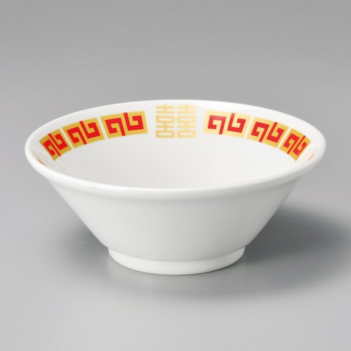 A1816-081 赤金雷門切立20㎝丼(白)|業務用食器カタログ陶里30号