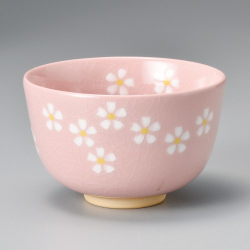 A2915-721 花絵ピンク茶碗|業務用食器カタログ陶里30号