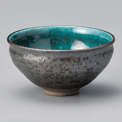 A3015-101 鉄結晶塗分(トルコ)京型抹茶碗|業務用食器カタログ陶里30号
