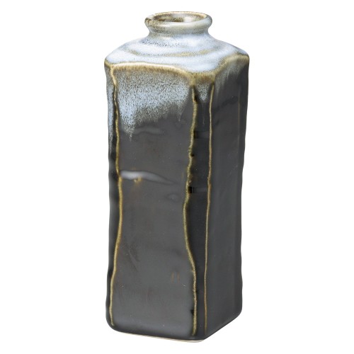 A3320-531 黒白流角花瓶|業務用食器カタログ陶里30号