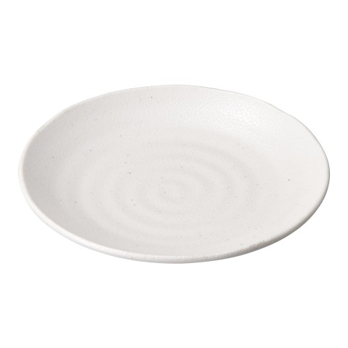 A7827-561 [M]いぶし釉 粉引18㎝丸皿|業務用食器カタログ陶里30号