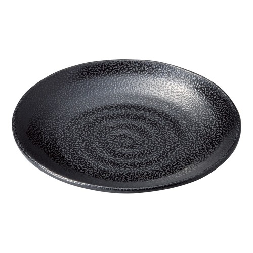 A7840-561 [M]いぶし釉 黒15㎝丸皿|業務用食器カタログ陶里30号