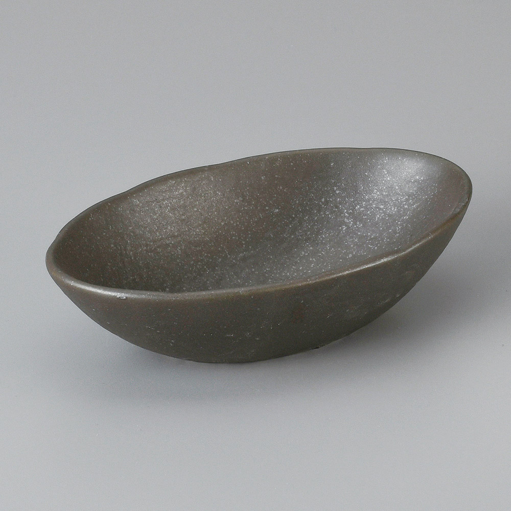 10326-341 丹波黒砂目楕円鉢(小)|業務用食器カタログ陶里31号