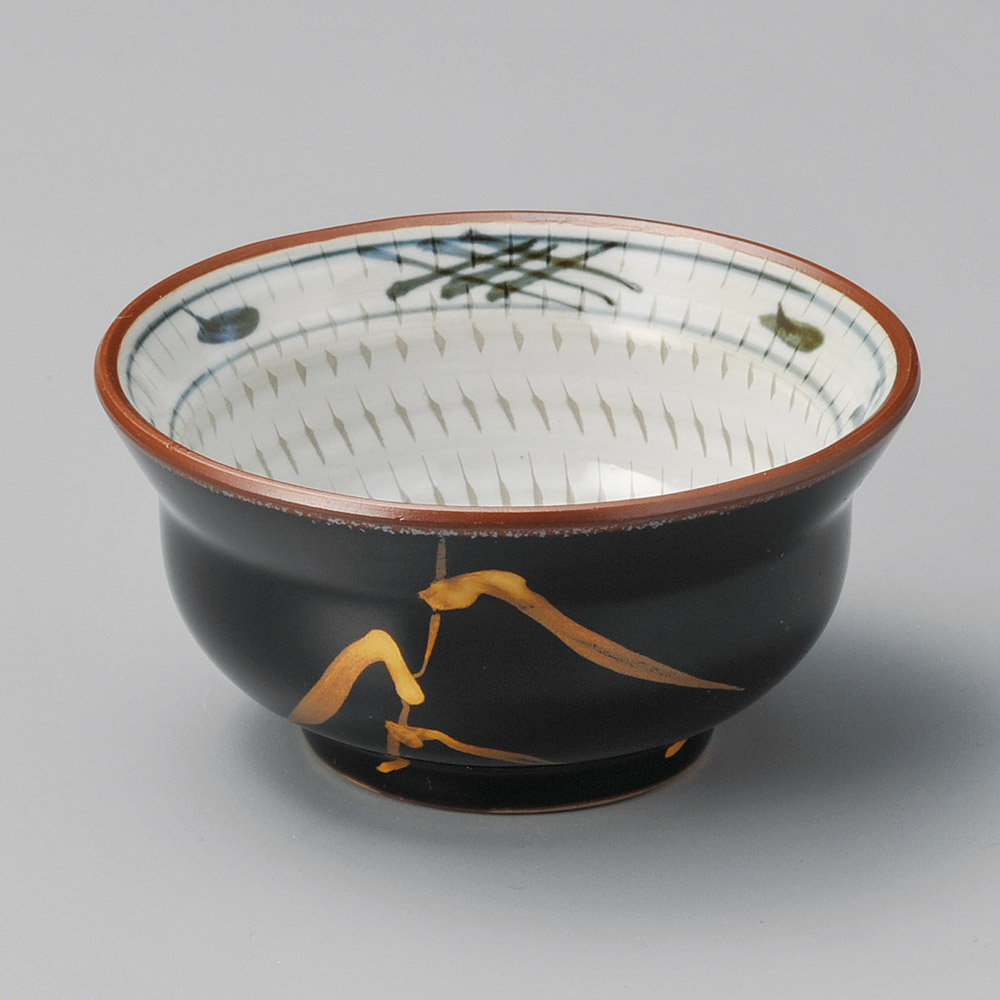 11439-181 天目金芦(土物)瓢形3.5小鉢|業務用食器カタログ陶里31号