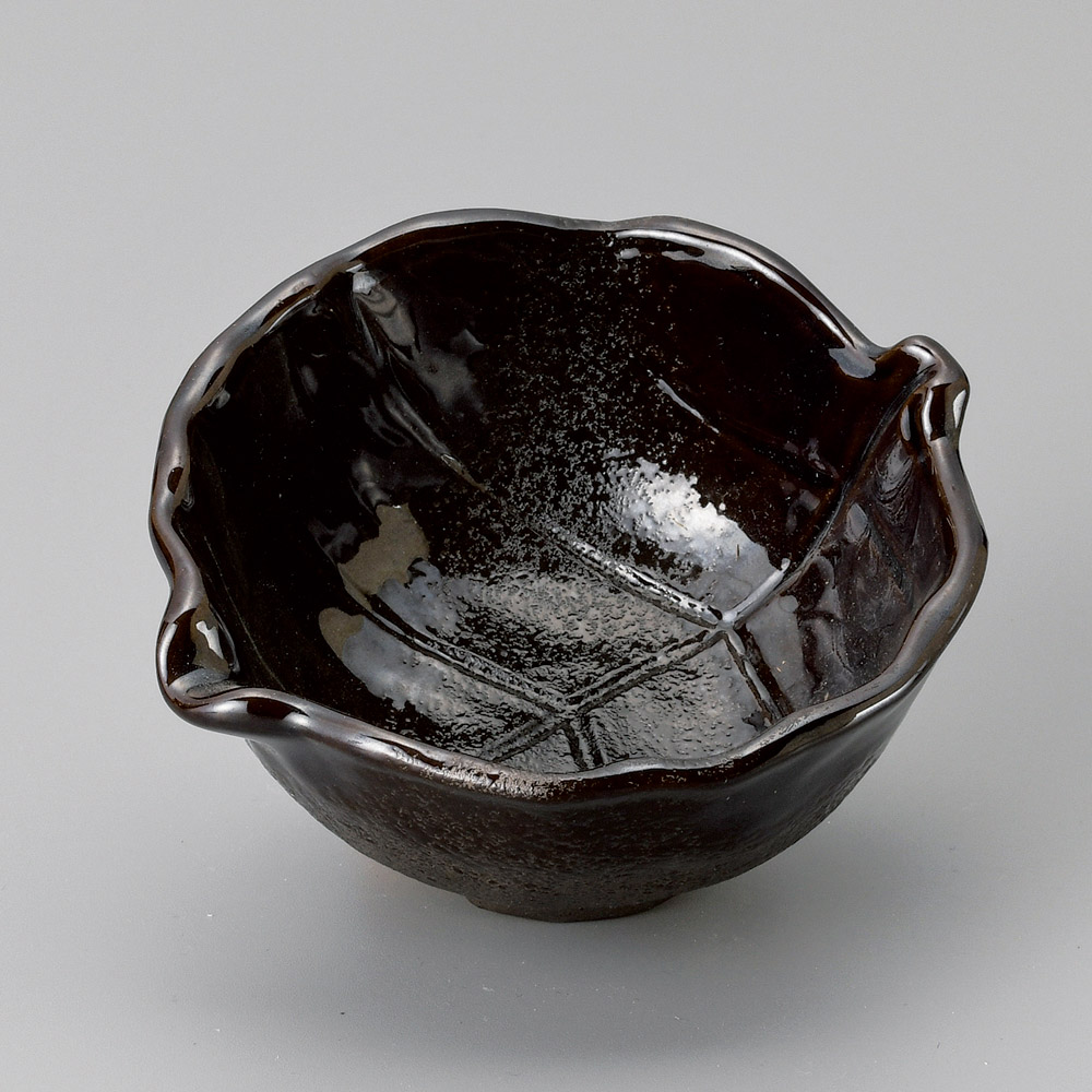 11447-461 備前灰釉葉形小鉢(小)|業務用食器カタログ陶里31号