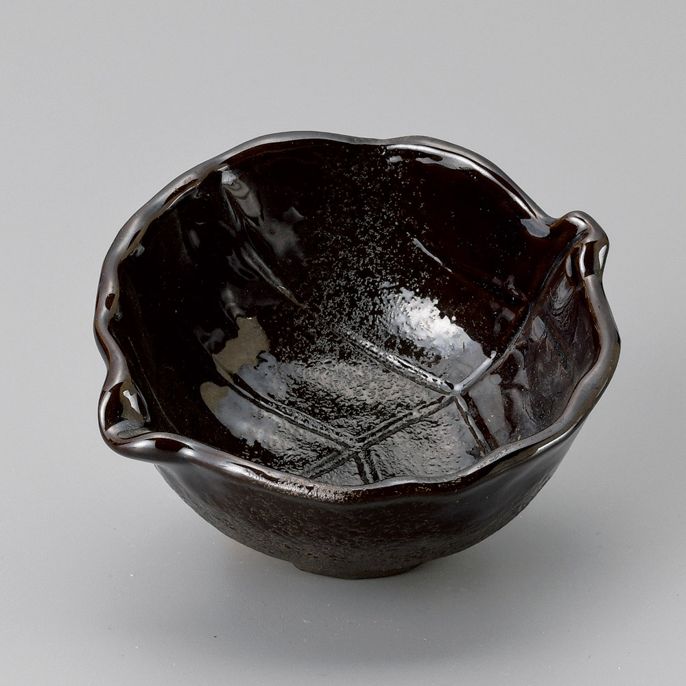11448-461 備前灰釉葉形小鉢(中)|業務用食器カタログ陶里31号