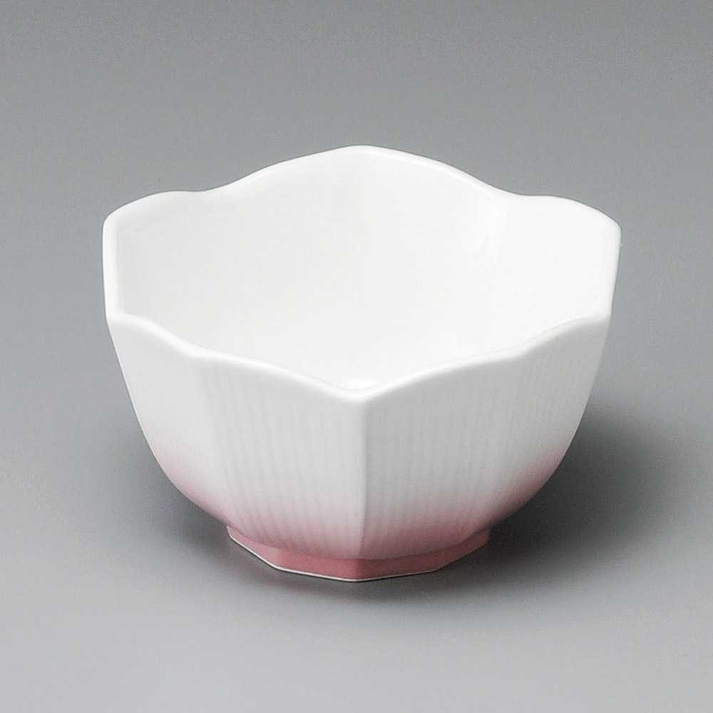 11726-051 ピンク吹十角小鉢(大)|業務用食器カタログ陶里31号