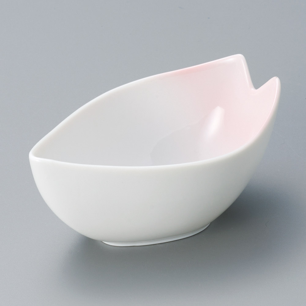11741-311 ピンク花びら型3.0深鉢|業務用食器カタログ陶里31号