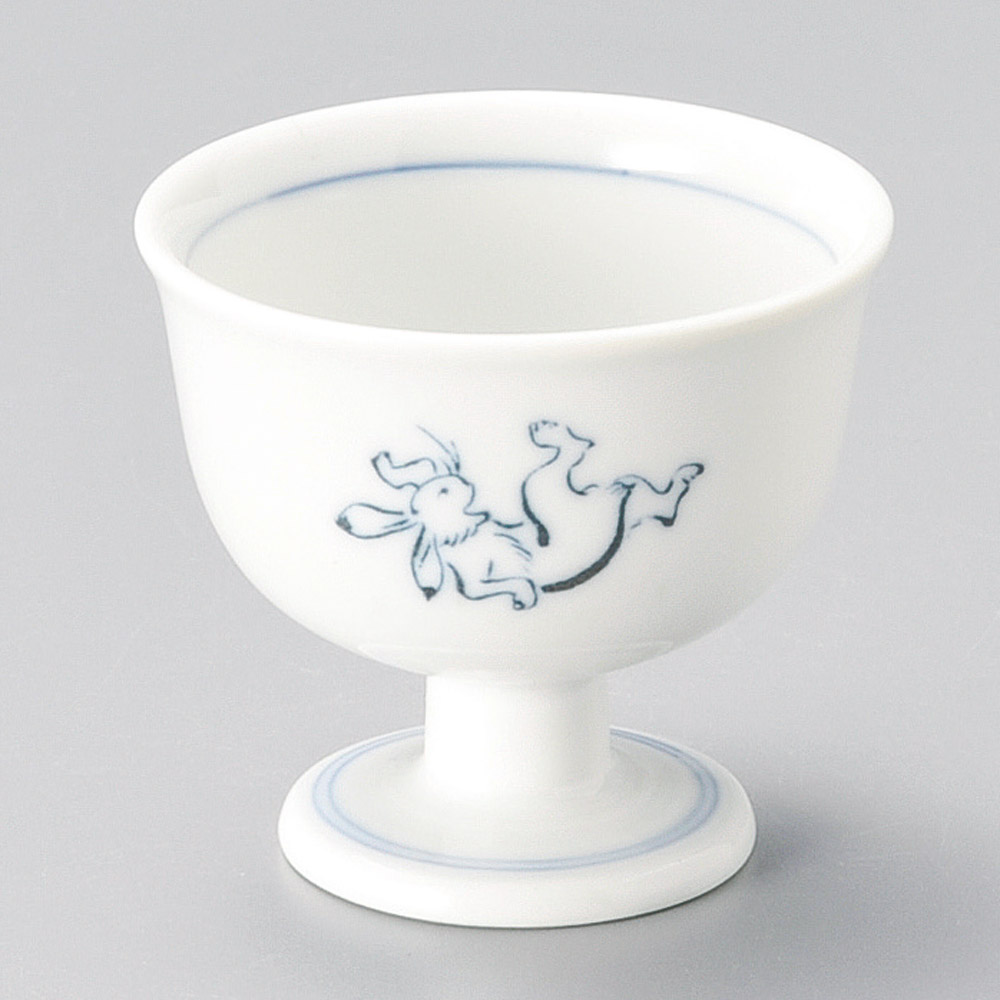 12505-101 鳥獣戯画(相撲の図)高台小鉢|業務用食器カタログ陶里31号