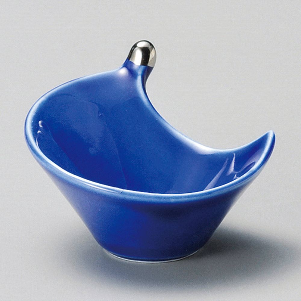14529-011 渕プラチナ雫型珍味 (ブルー)|業務用食器カタログ陶里31号