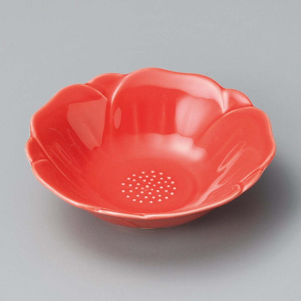 17208-021 赤椿深皿|業務用食器カタログ陶里31号