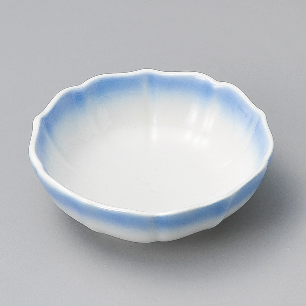 17318-021 ブルー吹八重小鉢|業務用食器カタログ陶里31号