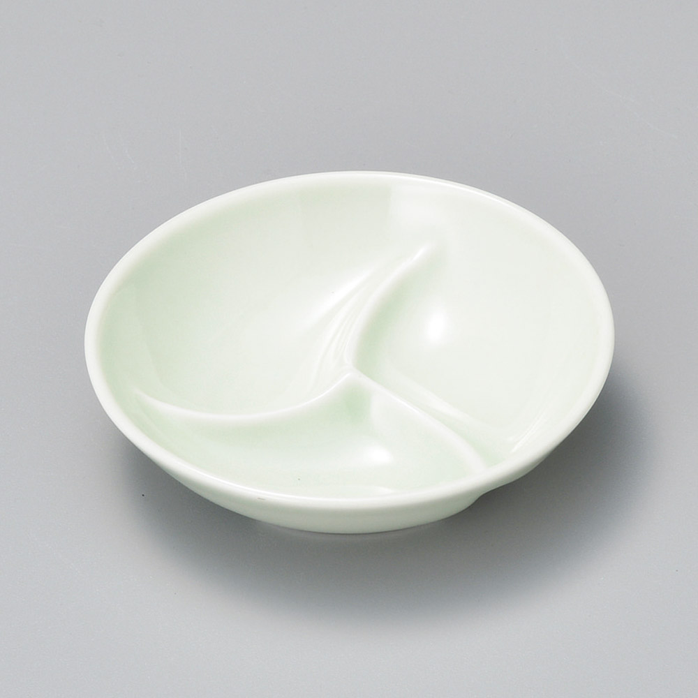 17408-181 ヒワ釉三ツ仕切 丸鉢|業務用食器カタログ陶里31号