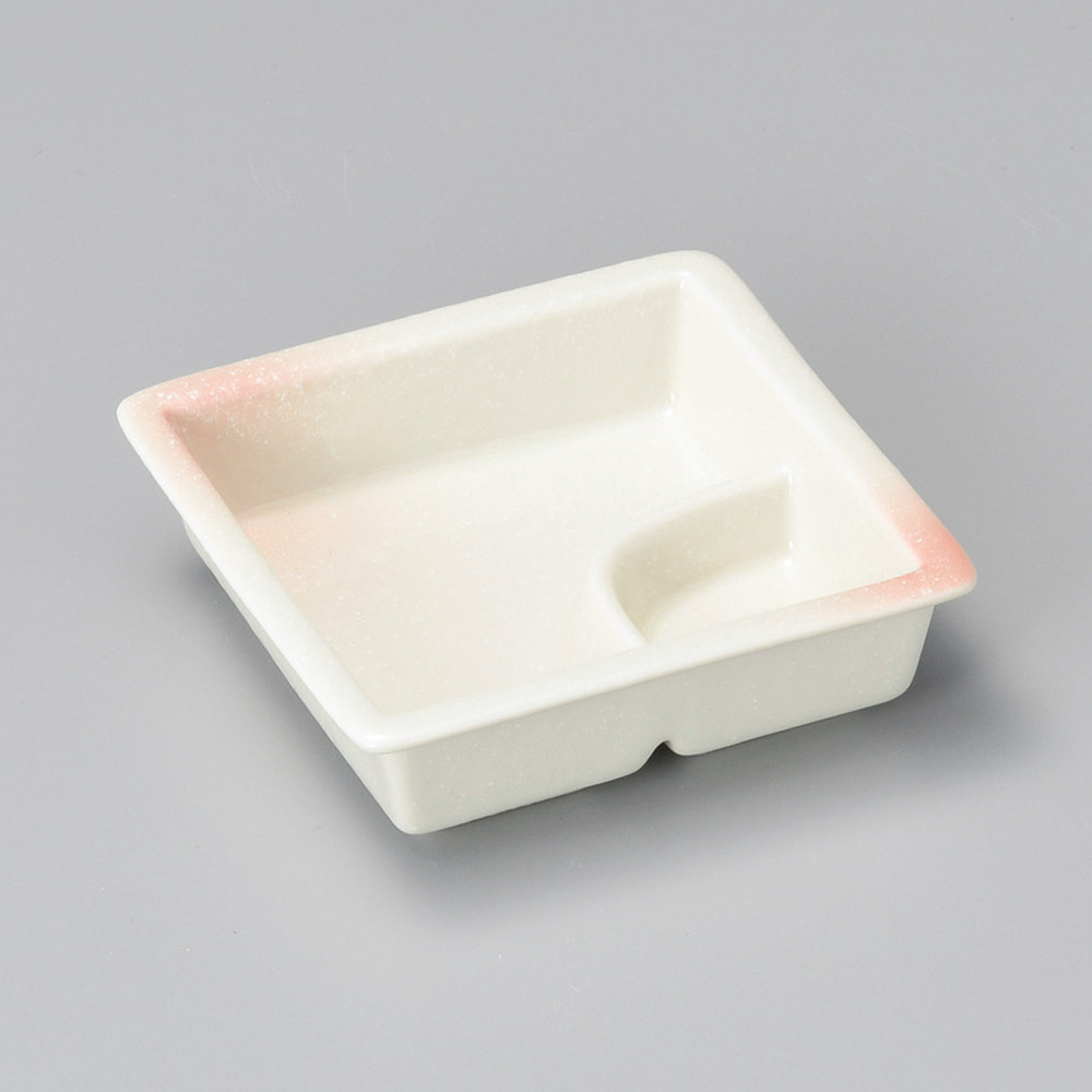 17942-051 ピンク吹仕切鉢|業務用食器カタログ陶里31号