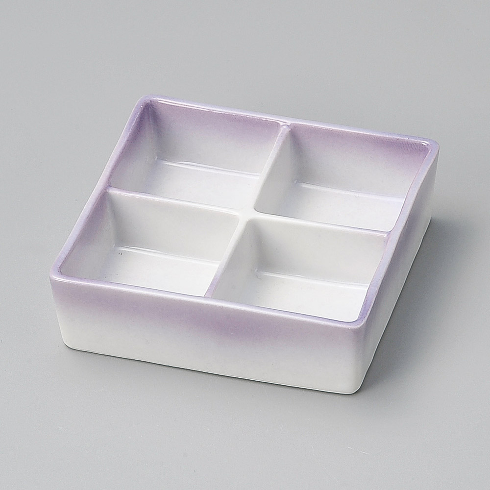 18018-471 紫吹四ツ切角鉢|業務用食器カタログ陶里31号