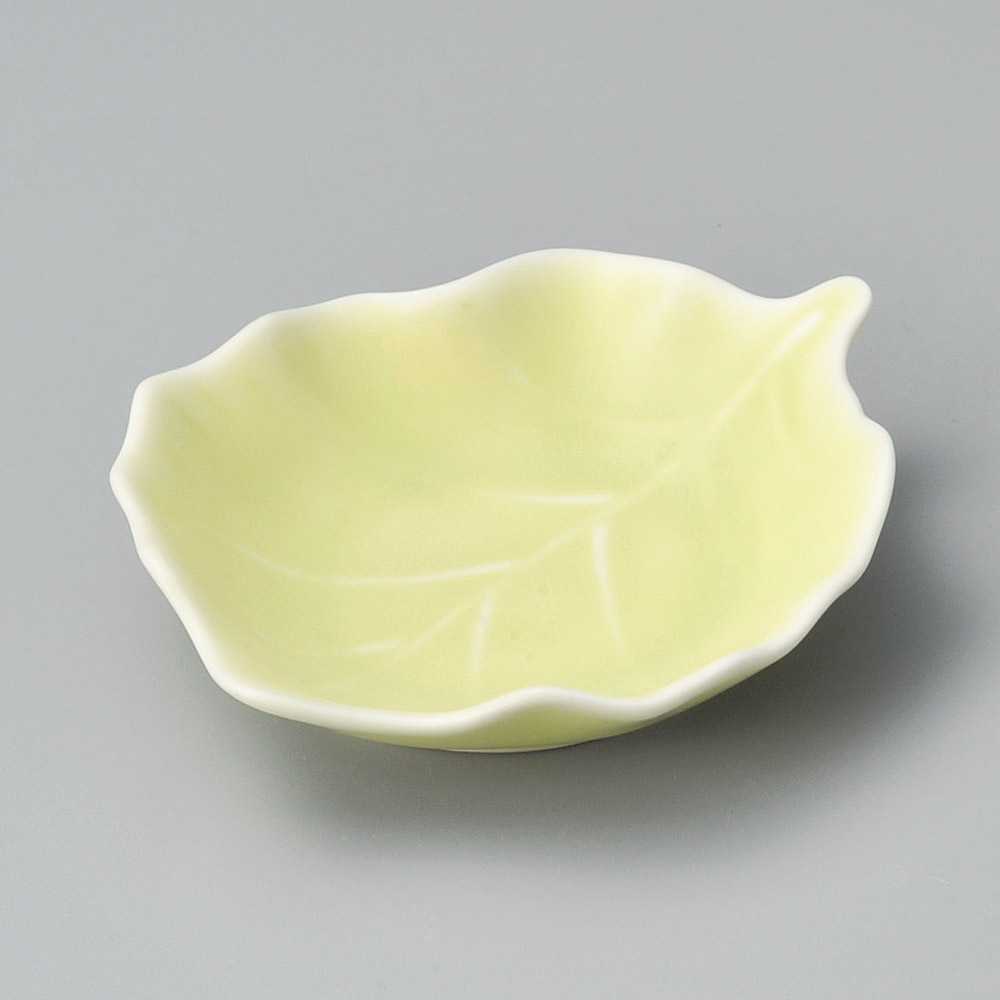 18026-461 木の葉 黄緑小皿|業務用食器カタログ陶里31号