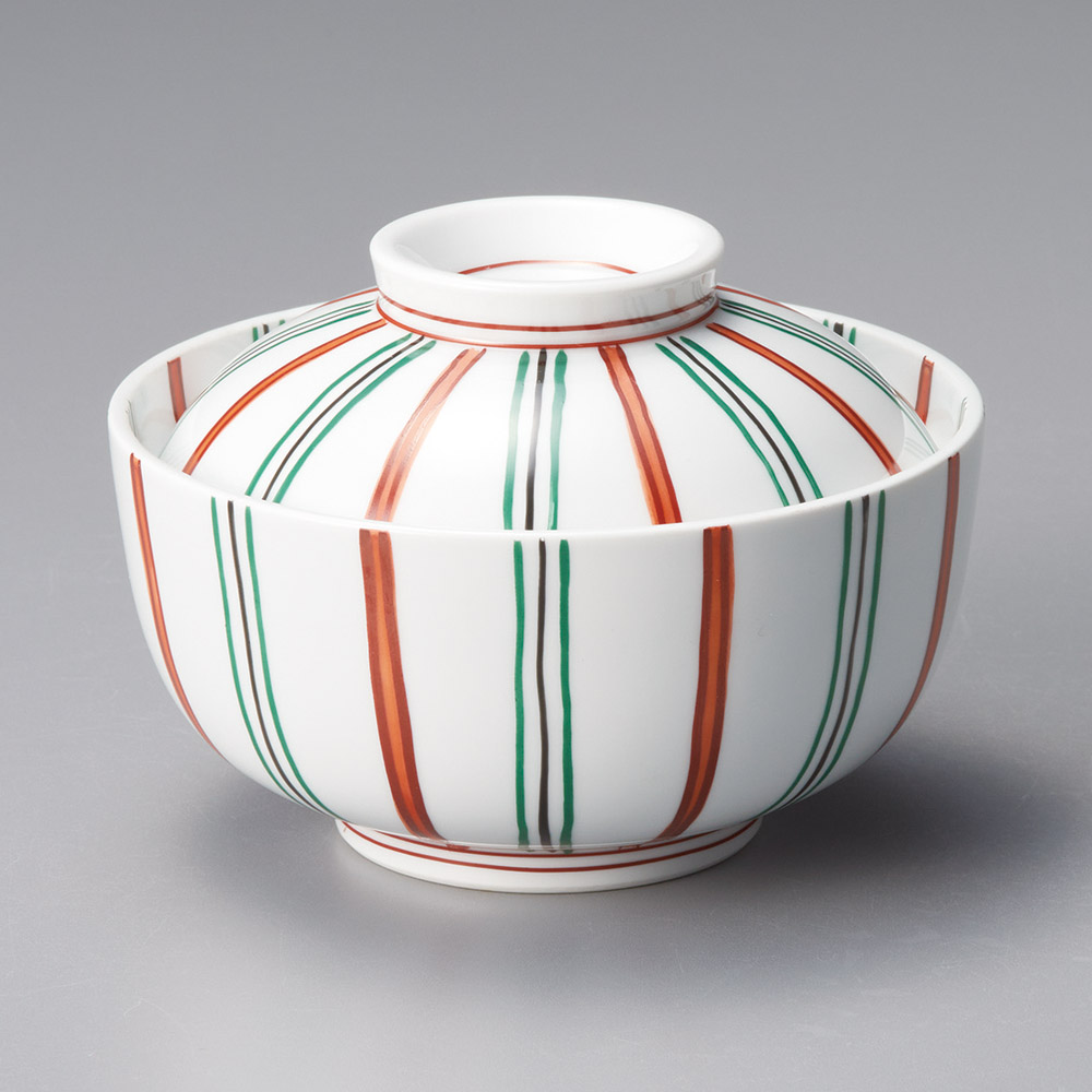 18415-131 赤絵二色十草円菓子碗|業務用食器カタログ陶里31号