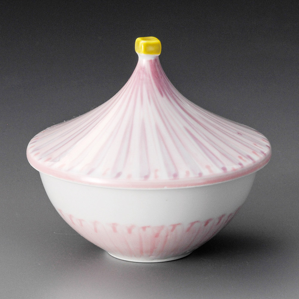 18602-051 ピンク菊かさ型円菓子碗|業務用食器カタログ陶里31号