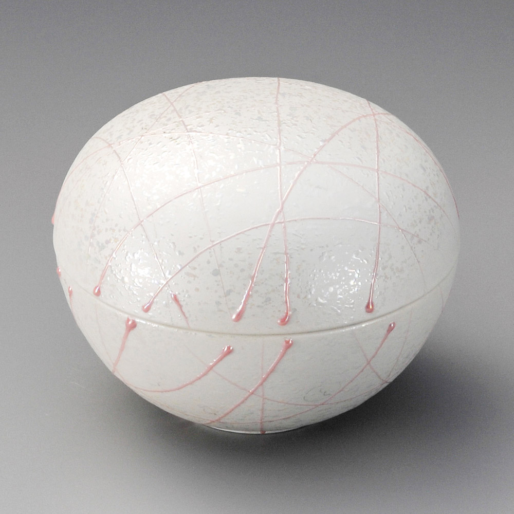 18903-181 ピンク一珍丸形蓋物|業務用食器カタログ陶里31号