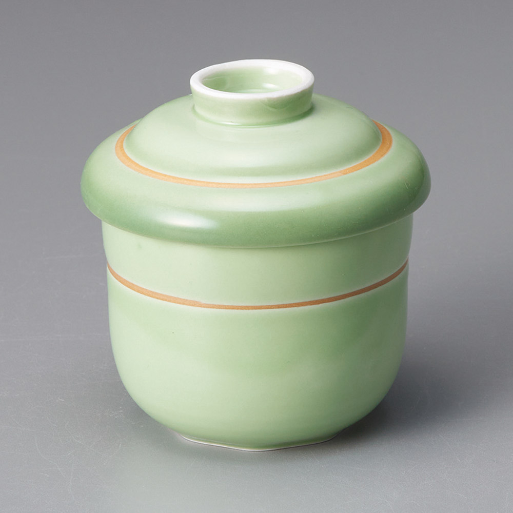 19620-131 緑彩金筋むし碗|業務用食器カタログ陶里31号