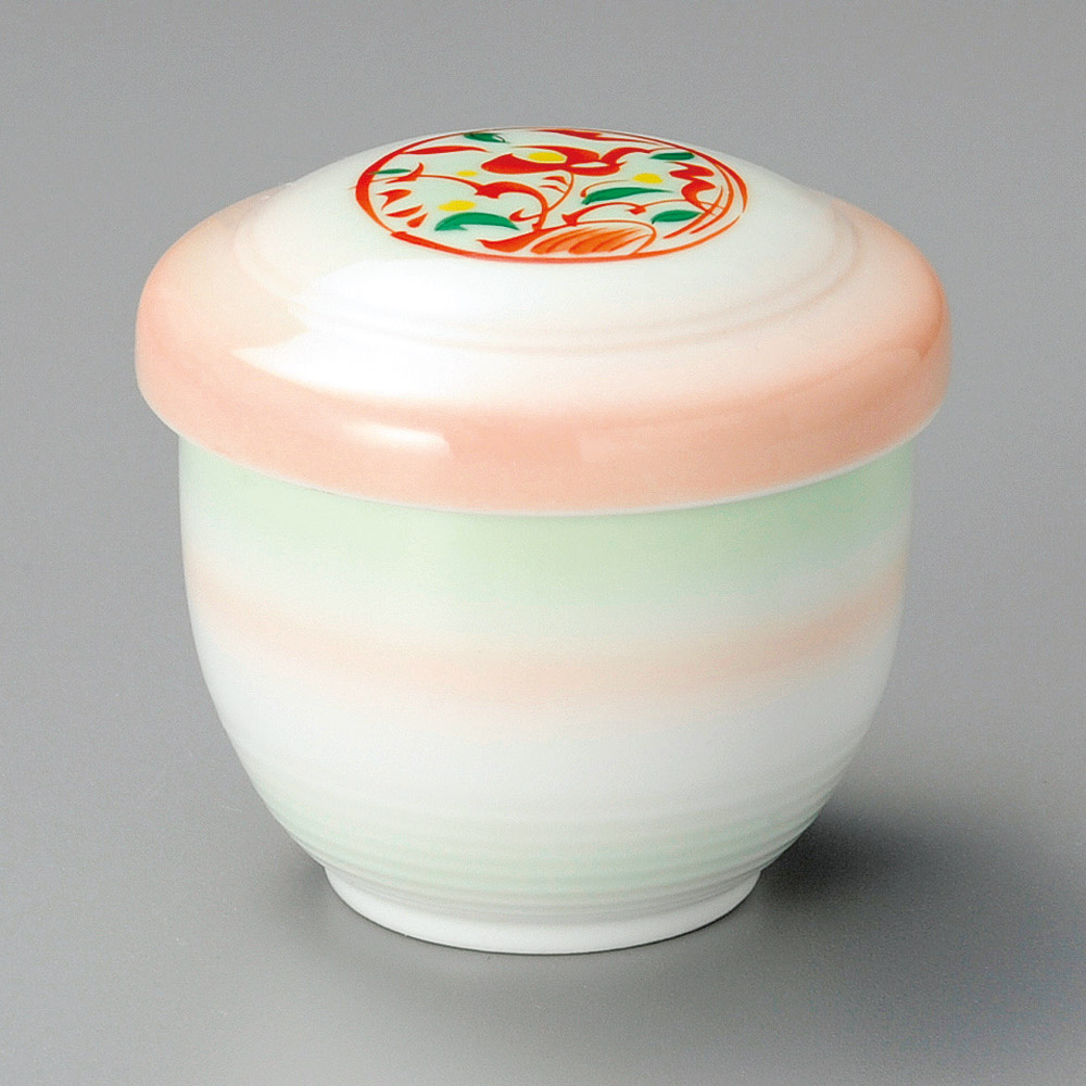 19701-051 オレンジ丸紋二色むし碗(中)|業務用食器カタログ陶里31号